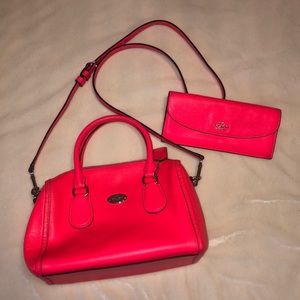 Hot Pink/Coral COACH Purse